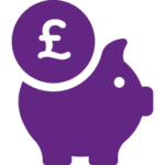 Savings Income Icon Purple