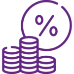 Tax Percentage Icon Purple