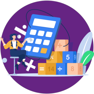 Accountant Help in Purple Circle